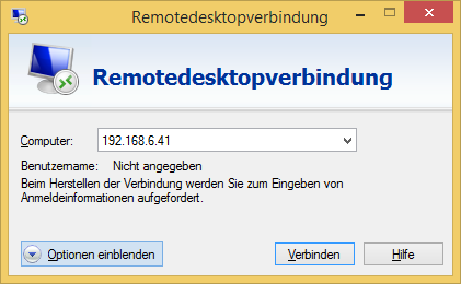 Remotedesktopverbindung